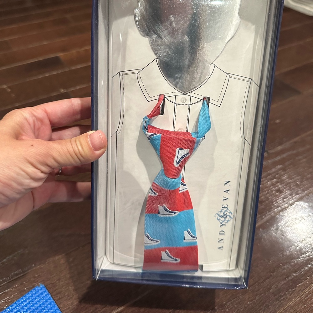 Andy & Evan Red and Blue Kids Tie